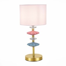 Прикроватная лампа Evoluce. SLE1117-204-01. Attic. 1х40 Вт, E14, 22х22х45 см, цвет золотистый