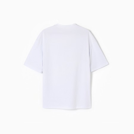 Men's T-shirt from organic cotton Minaku Oversize Fit: White color, rr 50-3