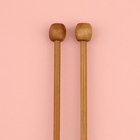 Knitting needles, straight lines, d = 3 mm, 25 cm, 2 pcs-2
