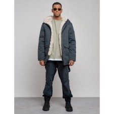 Winter male park, size 48, dark gray color