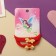 Hair gum "Fairy" (set 2 pcs) Dragonfly, 4 cm, red