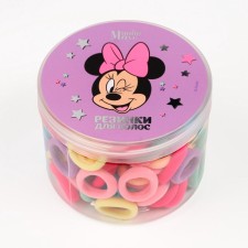 A set of hair rubber bands 100 pcs, 1.5 cm, Minnie Mouse