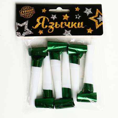 Carnival tongue "Holiday", set of 6 pcs., Green color-2