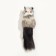 A toy for cats "cat-arc", artificial fur, housing 7 cm, white-brown/black