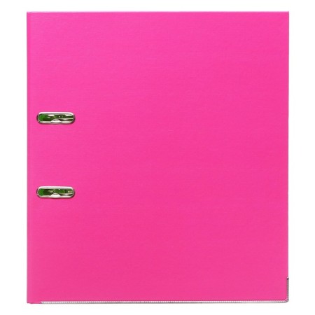 A4, 75 mm, Lamark, PVC, double-sided coating, metal edging, pocket for a spine, collected, pink/green-3