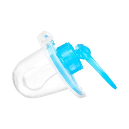 Nipple - Silicone dummy classic, from 0 months, with a cap, the color of the blue-6