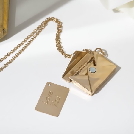 Pens "envelope" with a message, color pink gold, 46 cm