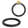 Combined, smooth/embossed skin, black, 37-39 cm braid
