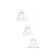 Suspended Ambrella Light, Modern, TR3553, 3HE27, white color