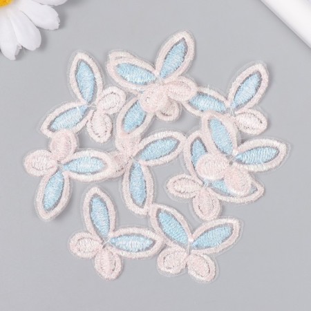 Decor for creativity Textile Embroidery "Blue Blue-Blue" 4x3 cm-2