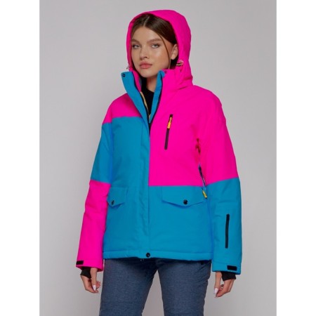 Ski jacket female winter, size 42, pink color-1