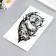 Tattoo on the body Black "Bear Red" MIX 21x11.5 cm