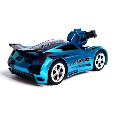 Radio -controlled machine "Turbo drift", voice control, shoots missiles, blue color-3