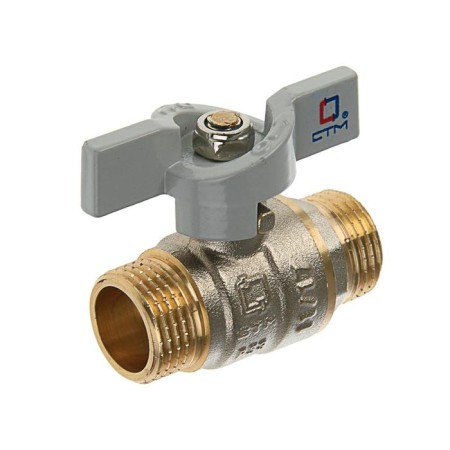 Ball valve "STM" Standard, PN40, external/external thread 1/2 ", butterfly
