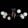 Ceiling Ceiling ST LUCE. SL1203.402.08. Limano. 8x40 watts, E27, 118.5x118.5x3.7 cm, bronze color, black