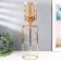 Summary metal, glass per 1 candle "Hemen" D-5 cm, gold 12x12x42.5 cm