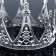 Decoration for the cake "Crown with stones", the color of silver