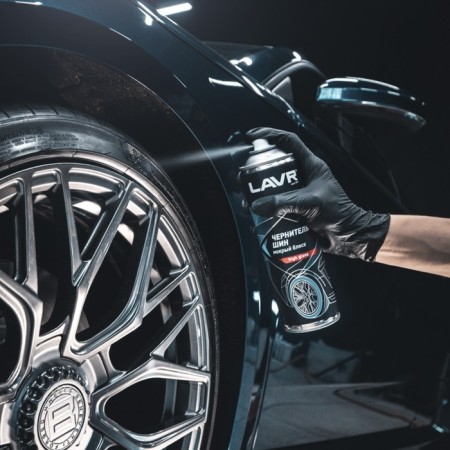 Чернитель-очиститель шин LAVR Tire shine 650 мл, аэрозоль, Ln1427-6