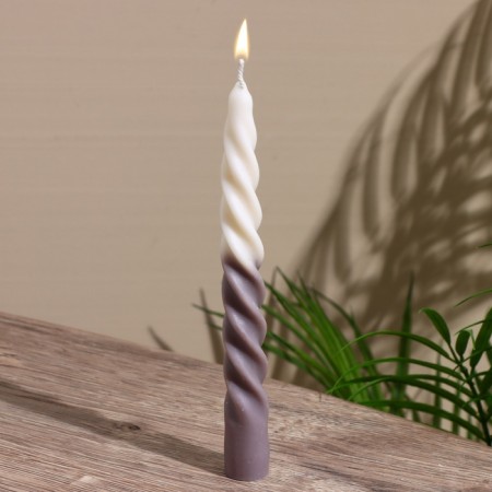 Candle twisted two -tone 2.2x2.2x18 cm, soy wax mix-1