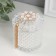 Casket Glass "Pearl Romb" with a brush 6.6x6.5x7.8 cm