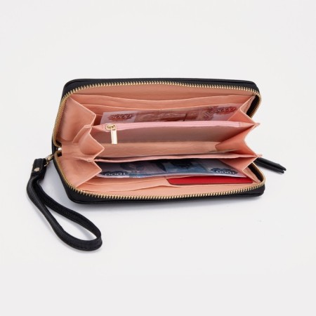 Women's wallet with lightning, black color-3