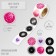Sticker Paper "Diskoshar" d = 2.5 cm 252 pcs in the roll