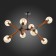 Ceiling EVOLUCE lamp. Sle109402-08. Raquel. 8x60 watts, E27, 102x102x48 cm, black color, dark tree