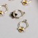 Decor for creativity metal, enamel "Bee on a ring" silver 1.3x1.6 cm