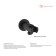 Connection for shower hose IDDIS SLIBL00I62, with a watering orger holder, 69 x 60 mm, black 97726