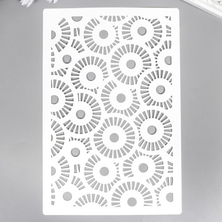 Plastic stencil "Pineapple mugs" 24x16 cm