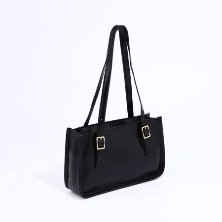 Bag Female Tout with zipper, black color-1