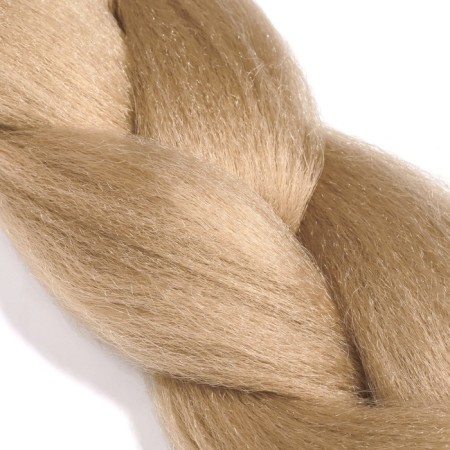 Zumba Kanecalon is monophonic, corrugated, 60 cm, 100 g, blond color-2