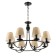 Amalia chandelier 8he14 40W Black 85x85x60-67cm Bayerlux