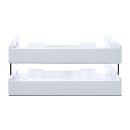 A set of paper trays is horizontal sity, set 2 pieces, on metal rods, white-12