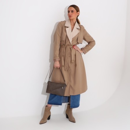 Cross-Bodi Bag on a zipper, brown color-7