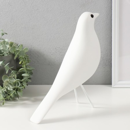 Souvenir Polystone "Bird" White 28x23.5 cm-1