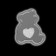 Reflective thermonacle "bear", 7.5 × 6 cm, color gray color