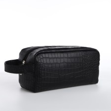 Cosmetic bag with lightning, black color