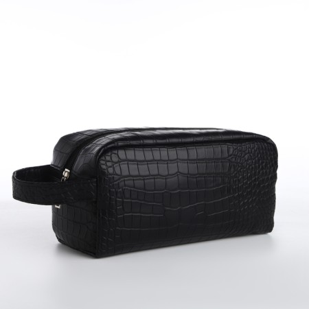 Cosmetic bag with lightning, black color