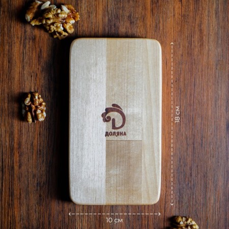 Menzhitsa rectangular shade, 18 × 10 cm, 2 sections, birch, saturated with oil-4