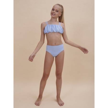 Bathing suit for girls, height 140-146 cm, blue color-5