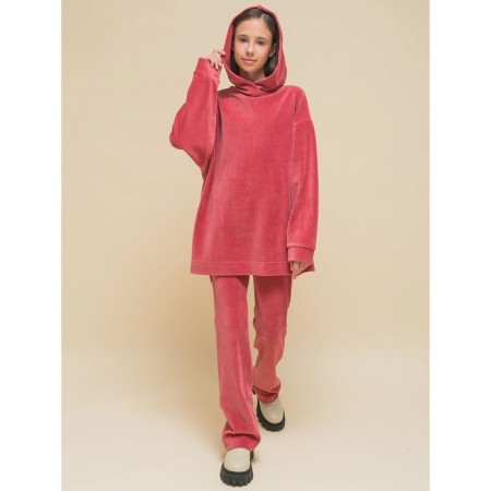 Sweatshirt for girls, height 98 cm, red color-2
