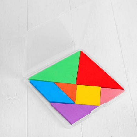 Puzzle "Tangram", in a plastic box-1