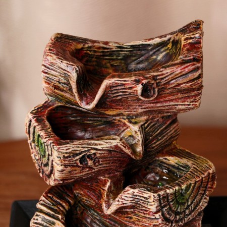 Fountain "Falls on the logs" 16x13x22 cm (with backlight, without ball,)-1