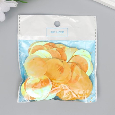Sequins "circle" orange set 30 g d = 2.5 cm-2