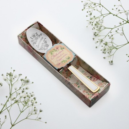 A teaspoon spoon with an engraving “Svetlana”, in a gift box, 3 x 15 cm.-5