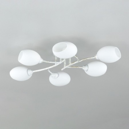 Ceiling chandelier Citilux "Florida" CL148160, 80x55x14.5 cm, 6x60W, E14, white color-6