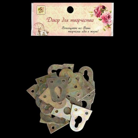 Suspension metal for paintings, photo frames gold 3.2x3.1 cm-3
