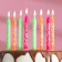 Candles for the Cake "Flowers", 7 cm, classic, set 8 pcs