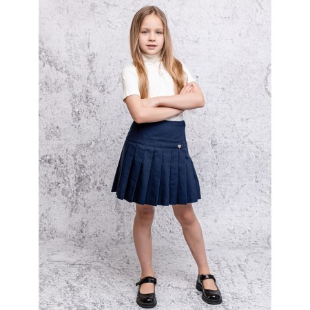 Turtleneck for girls, height 134 cm, milk color-4